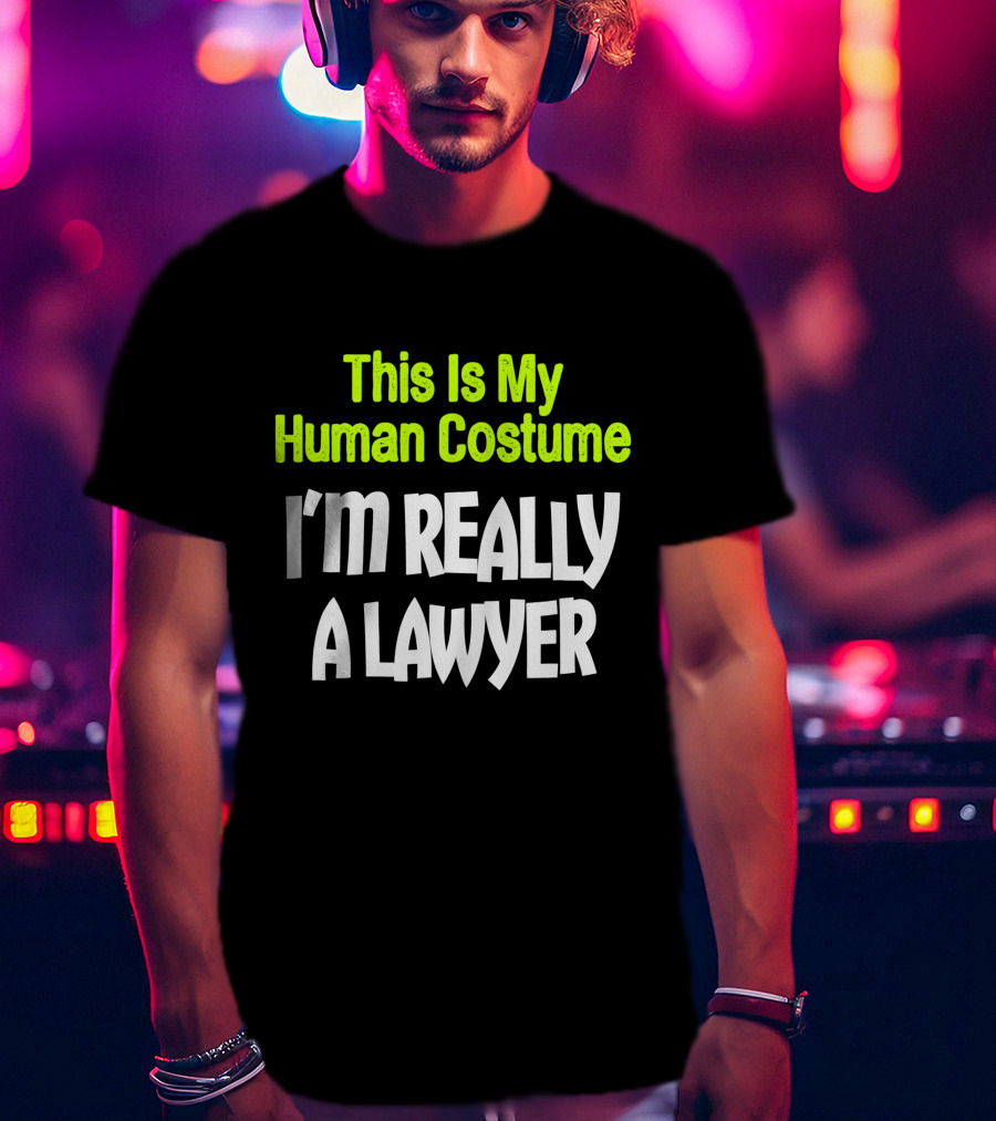 This Is My Human Costume I'm Really A Lawyer Fun Lawyer T-Shirt