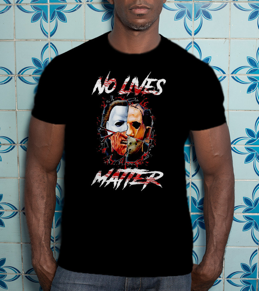 No Lives Matter Scary Horror Icons T-Shirt