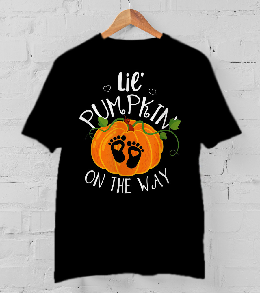 Lil' Pumpkin On The Way Halloween Pregnancy Mom To Be T-Shirt
