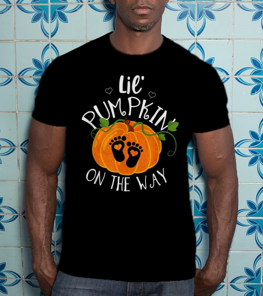 Lil' Pumpkin On The Way Halloween Pregnancy Mom To Be T-Shirt