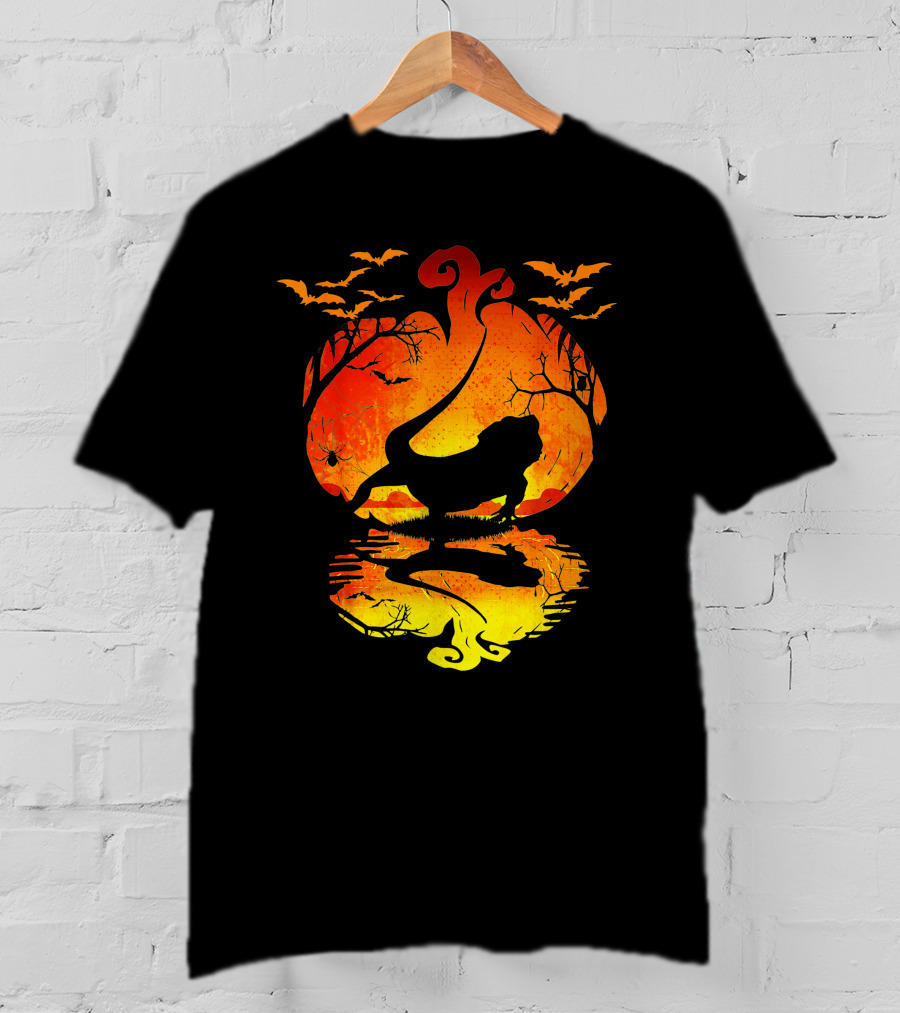 Bearded Dragon Halloween Pumpkin Bats T-Shirt