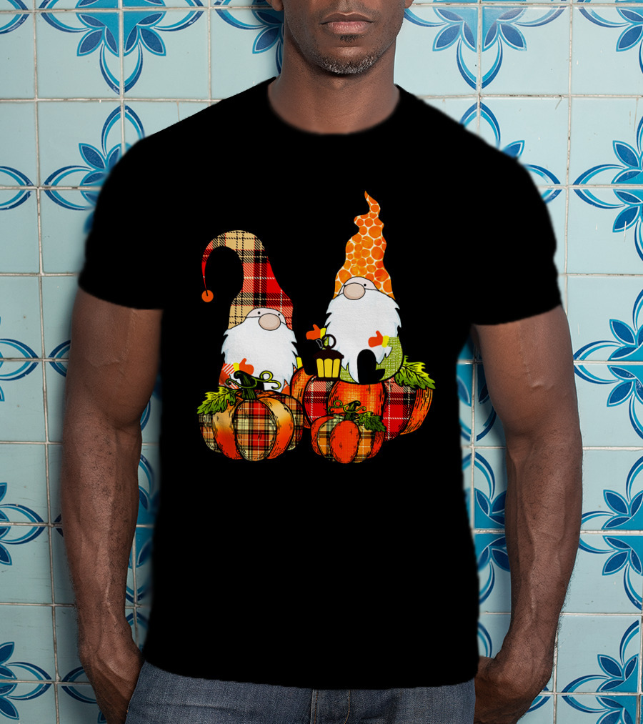 Cute Gnomes Halloween Funny Pumpkin Costume T-Shirt