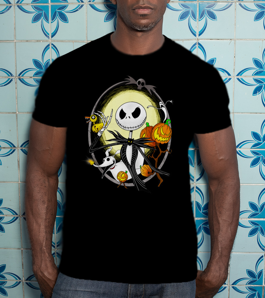 Jack Skellington Halloween Celebration Scene T-Shirt