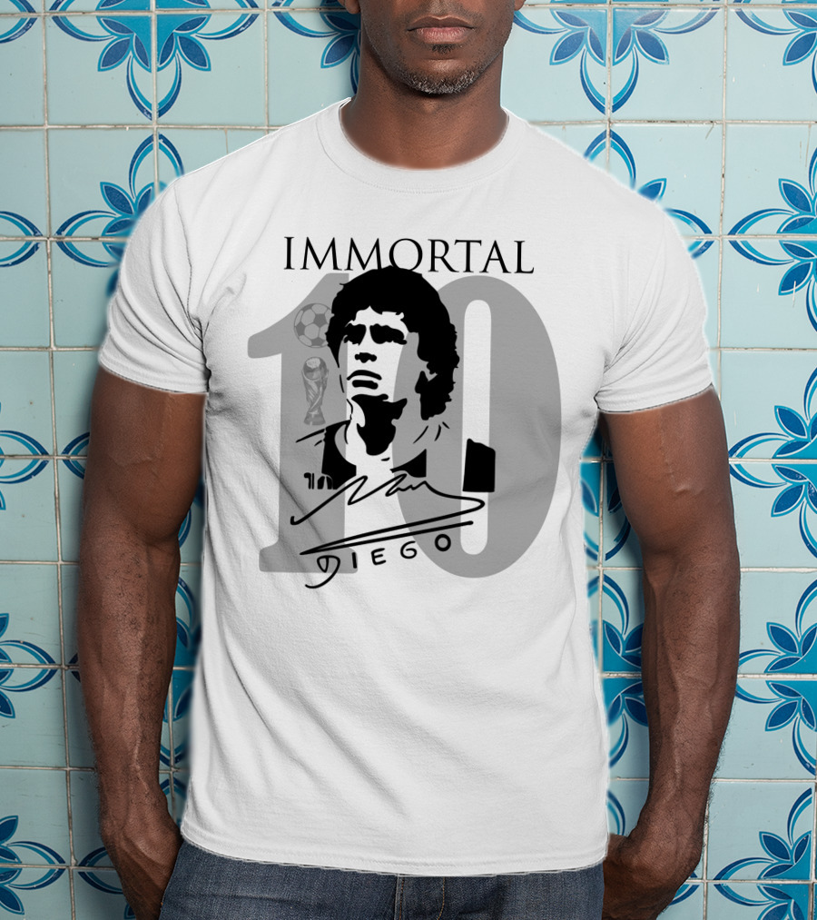IM MORTAL Diego Armando Maradona 10 Argentina T-Shirt
