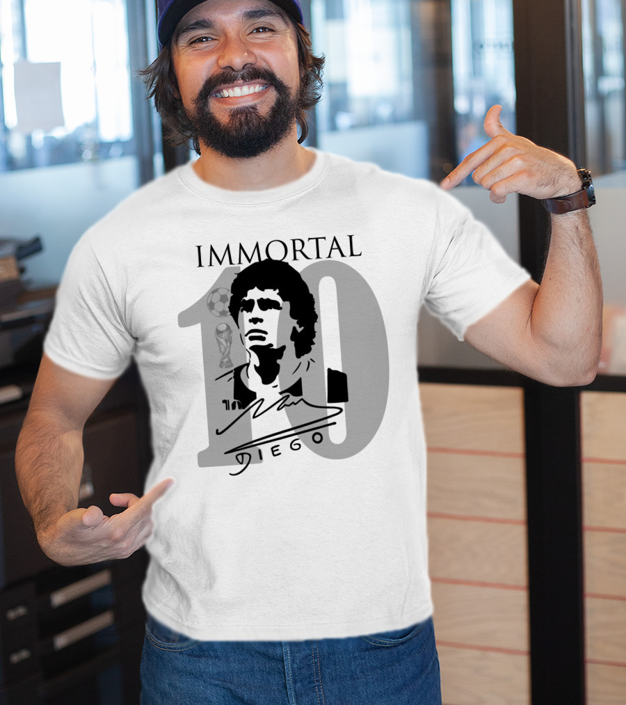 IM MORTAL Diego Armando Maradona 10 Argentina T-Shirt