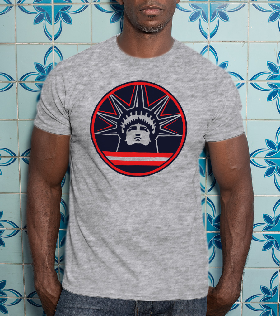 We Bleed Blue Liberty Icon Circle T-Shirt