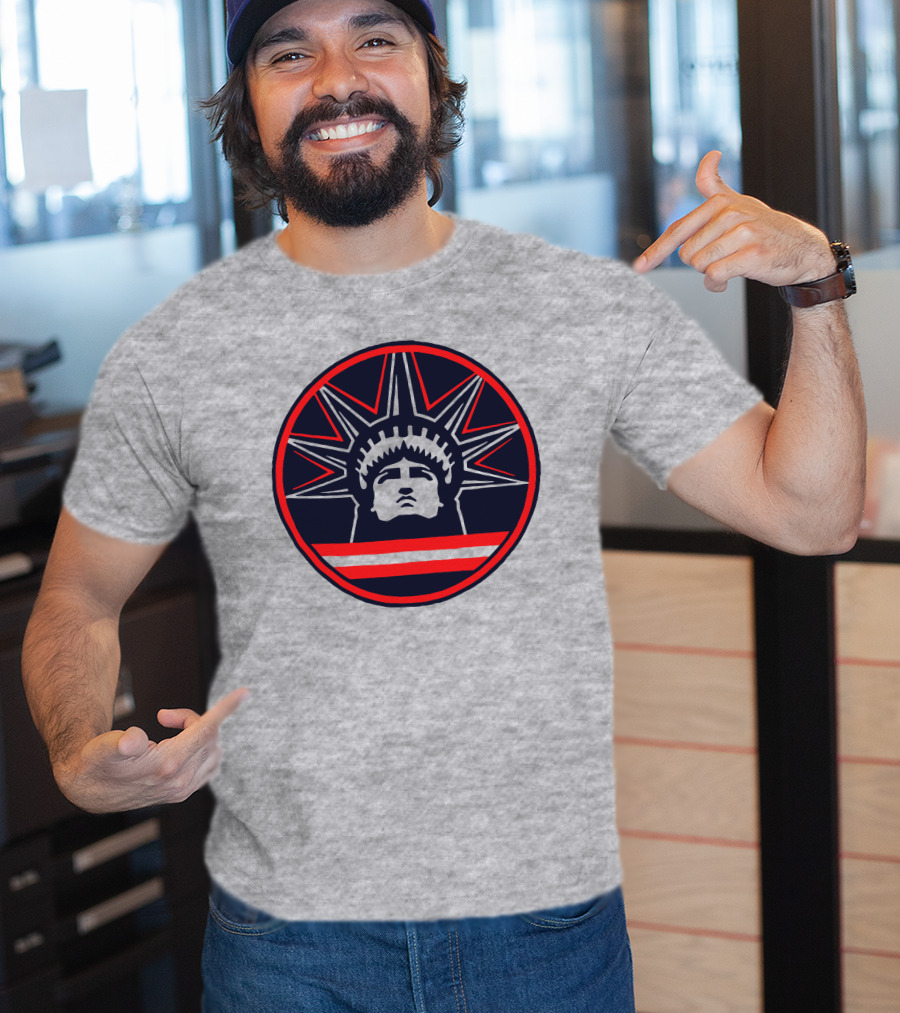 We Bleed Blue Liberty Icon Circle T-Shirt