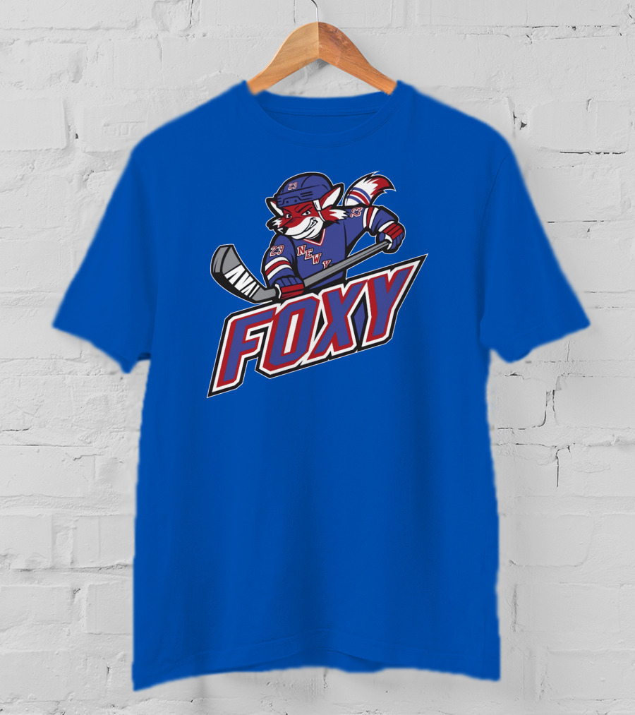 Foxy Hockey New York Blue We Bleed Blue Stores T-Shirt