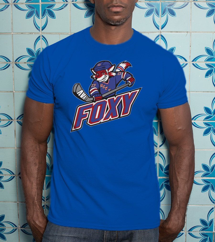 Foxy Hockey New York Blue We Bleed Blue Stores T-Shirt