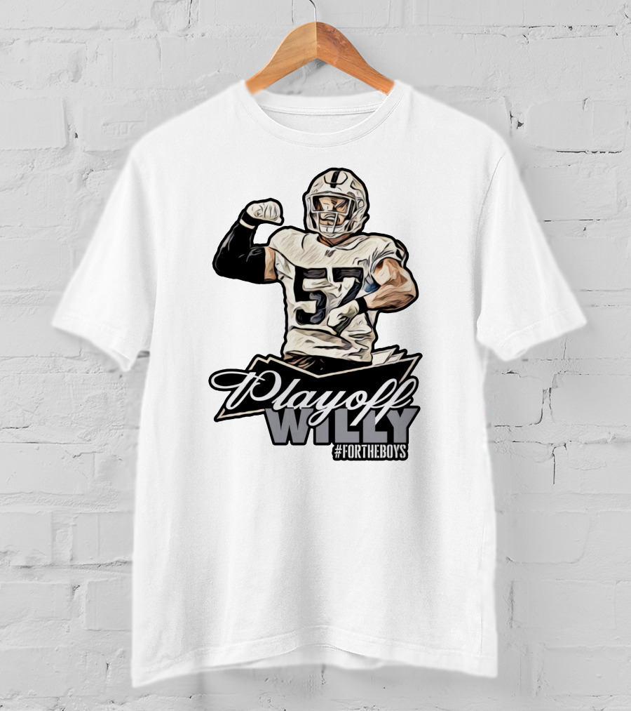 Playoff Willy 57 #ForTheBoys Football Player T-Shirt