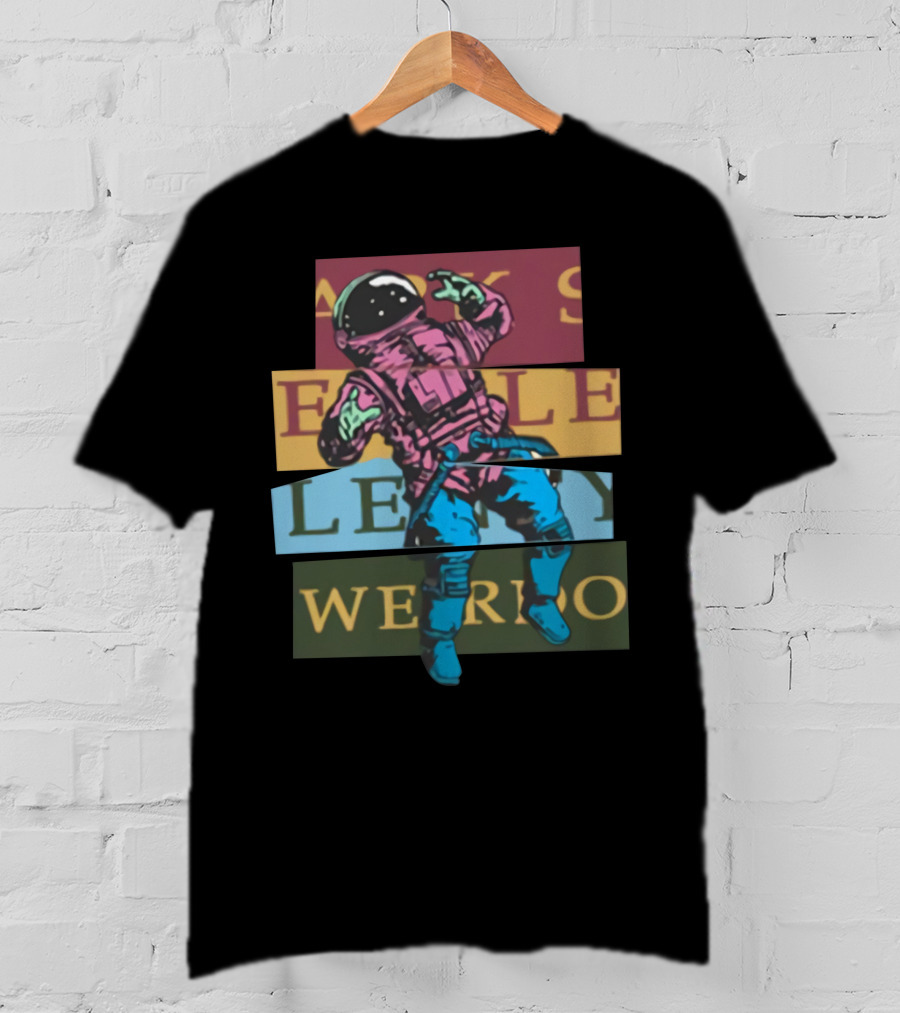 Weirdo Weirdo Brand Merchandise Surreal Astronaut Retro Stripes T-Shirt