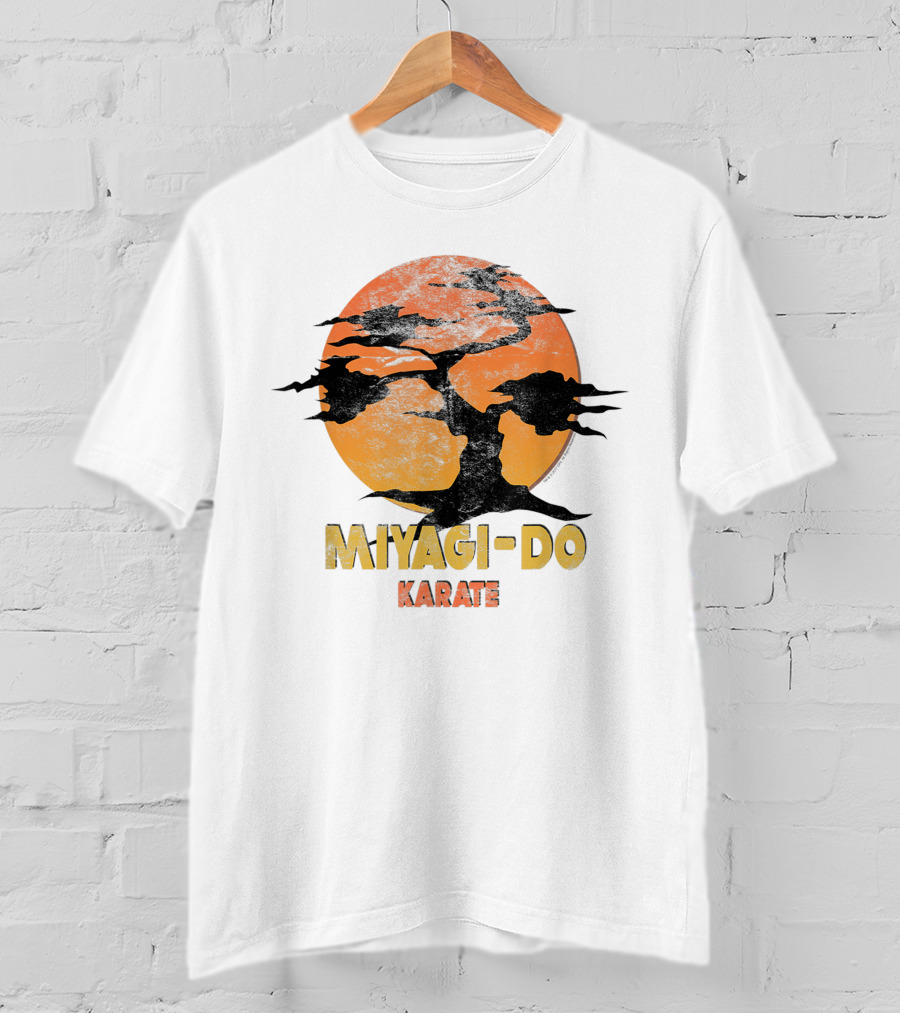 Miyagi-Do Karate Vintage Sun And Tree T-Shirt