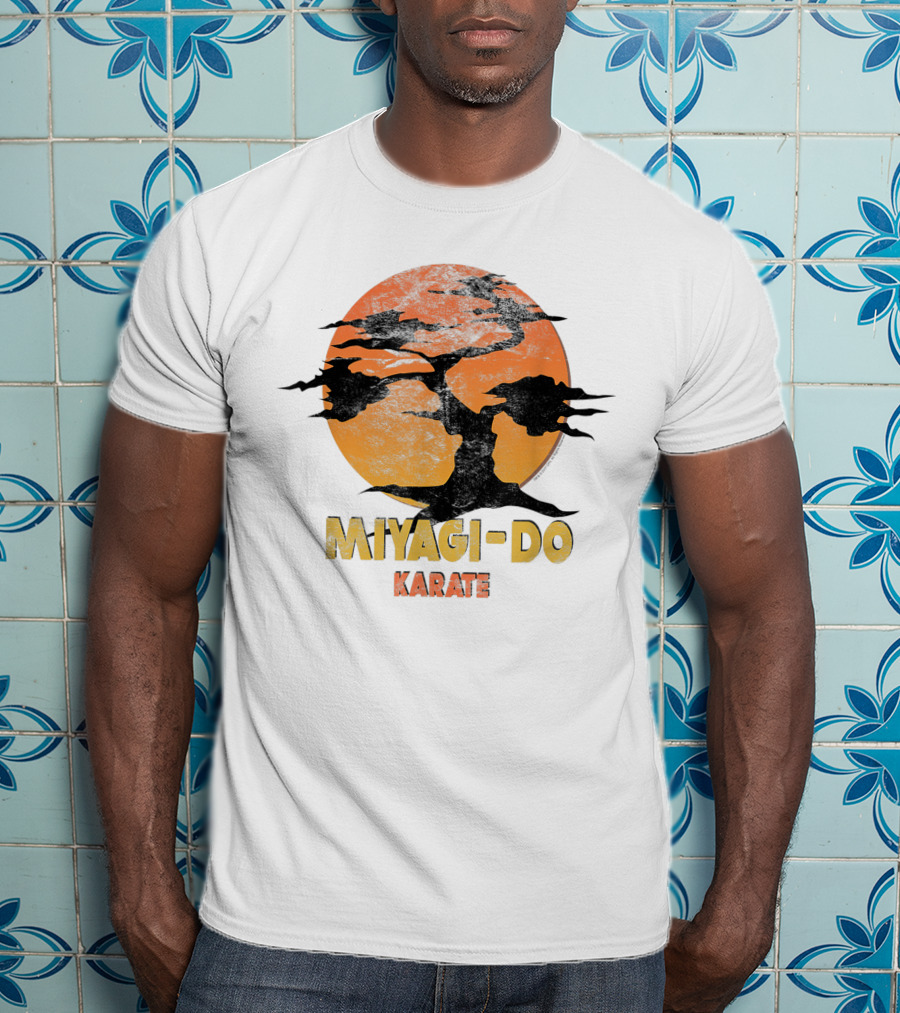 Miyagi-Do Karate Vintage Sun And Tree T-Shirt