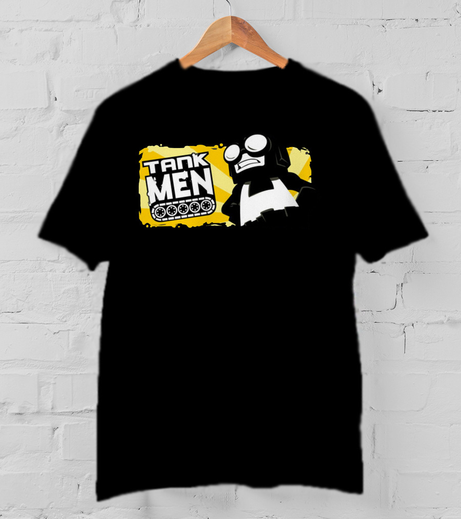Tankmen Cartoon Character With Goggles And Tank Treads T-Shirt