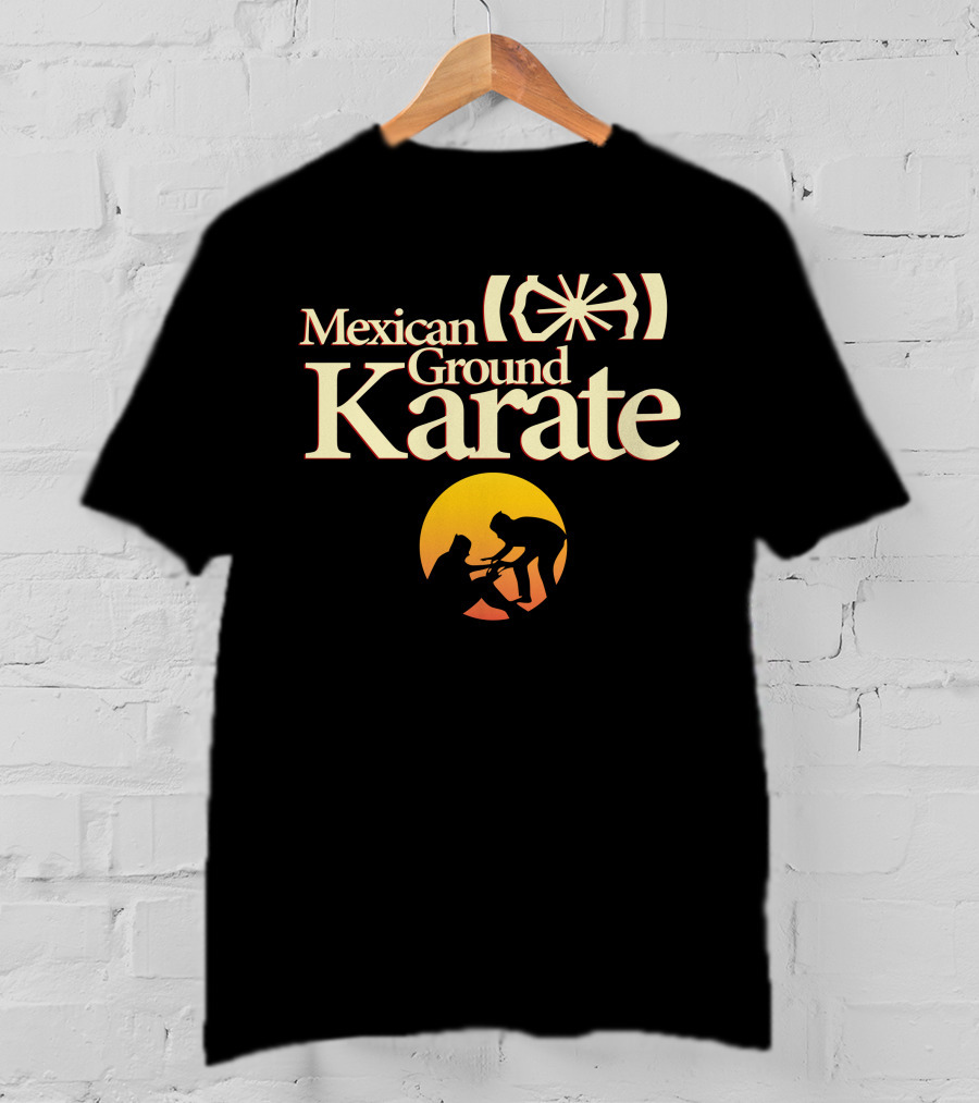 Mexican Ground Karate Sunset Silhouette Martial Art Scene T-Shirt