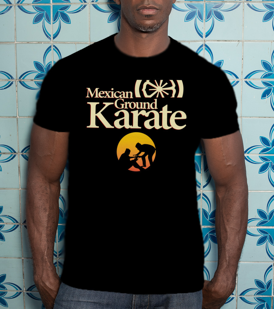 Mexican Ground Karate Sunset Silhouette Martial Art Scene T-Shirt