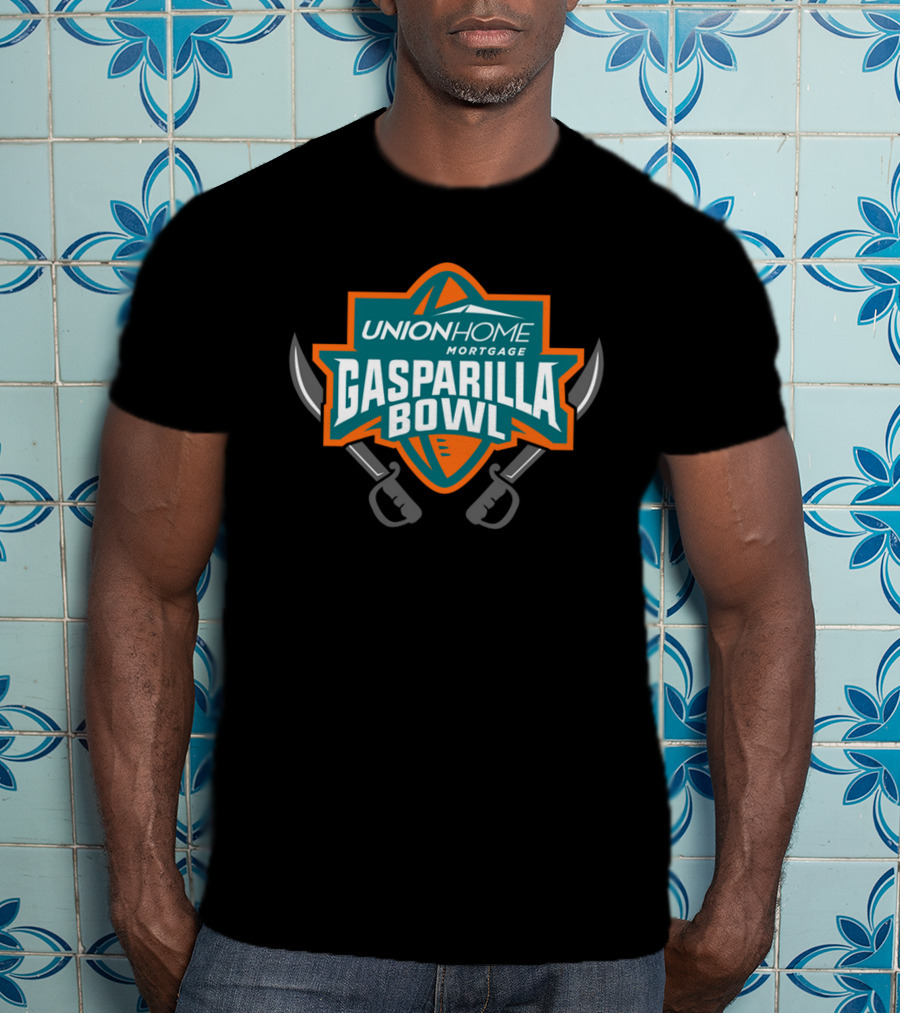 Union Home Mortgage Gasparilla Bowl Football Swords Emblem T-Shirt