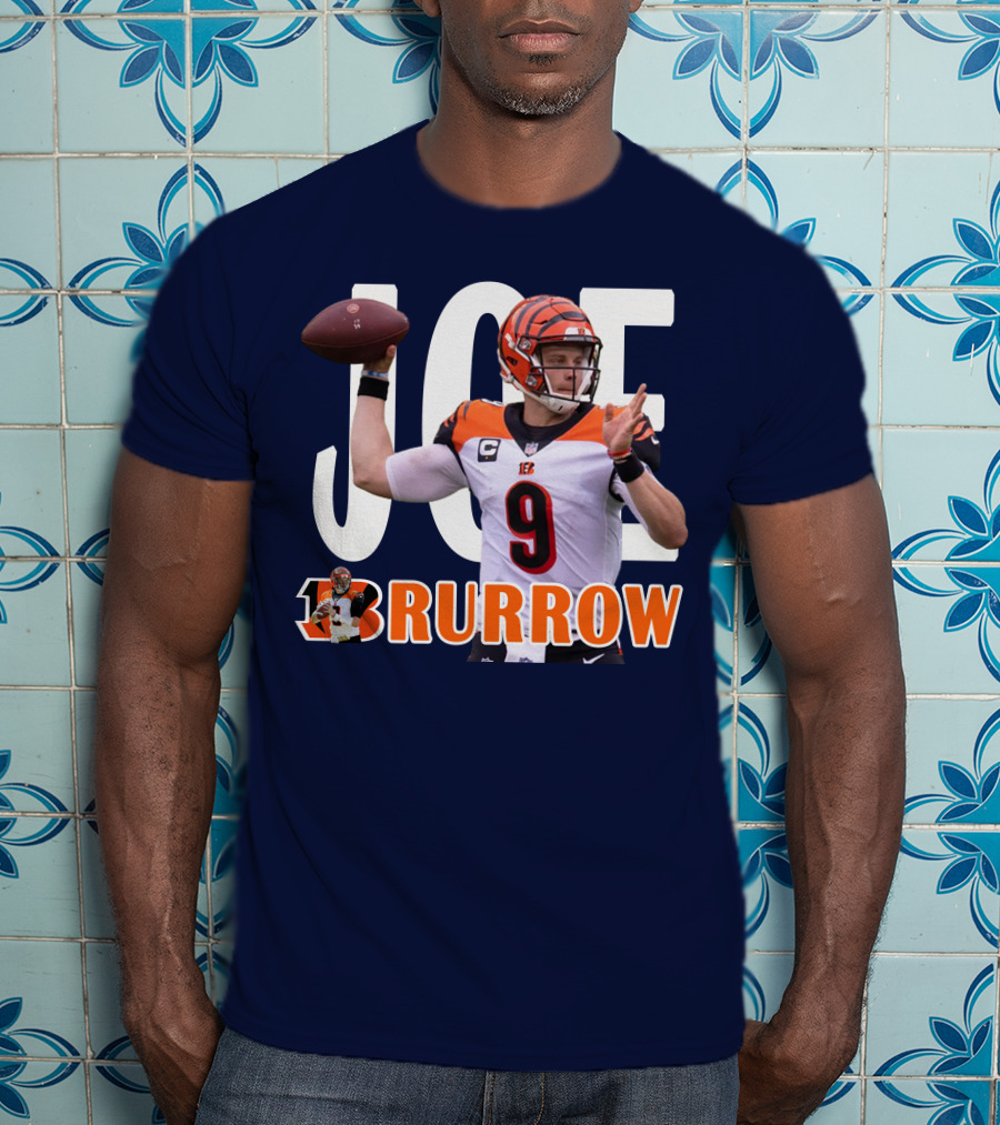 Joe 9 Burrow Football Quarterback Pass Bengals T-Shirt