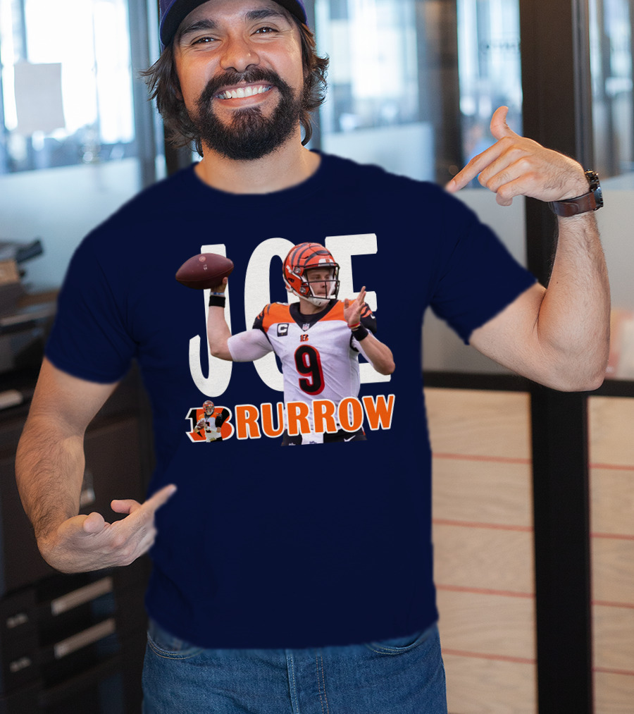 Joe 9 Burrow Football Quarterback Pass Bengals T-Shirt