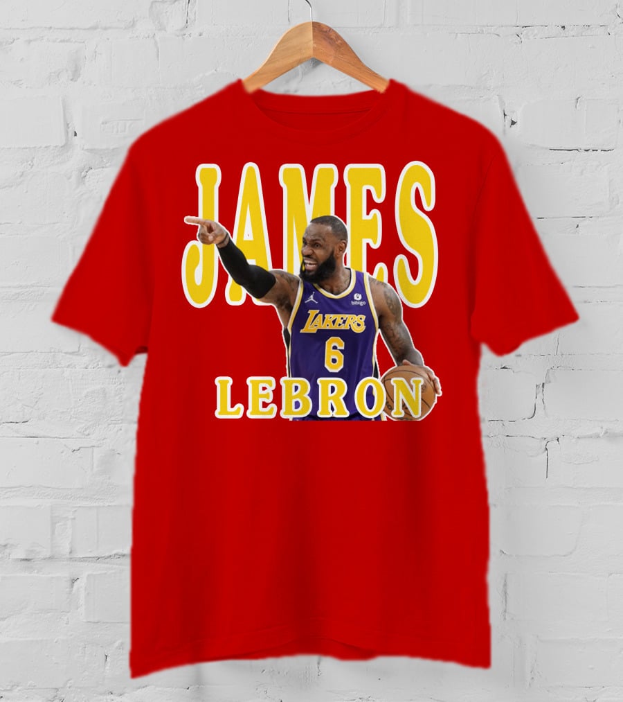 LeBron James Lakers Basketball 6 Jersey T-Shirt