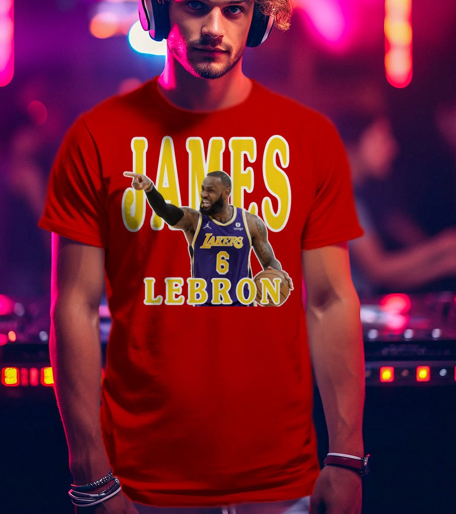 LeBron James Lakers Basketball 6 Jersey T-Shirt