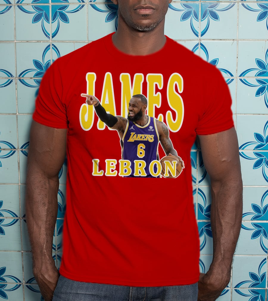 LeBron James Lakers Basketball 6 Jersey T-Shirt