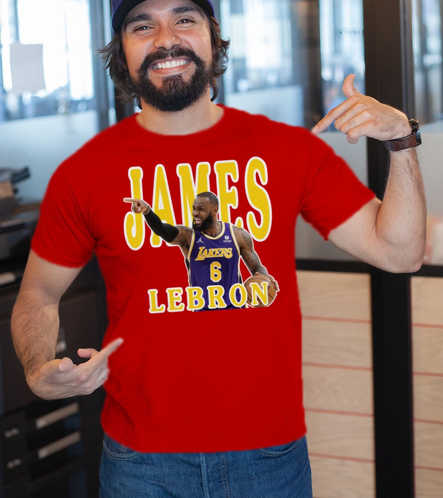 LeBron James Lakers Basketball 6 Jersey T-Shirt
