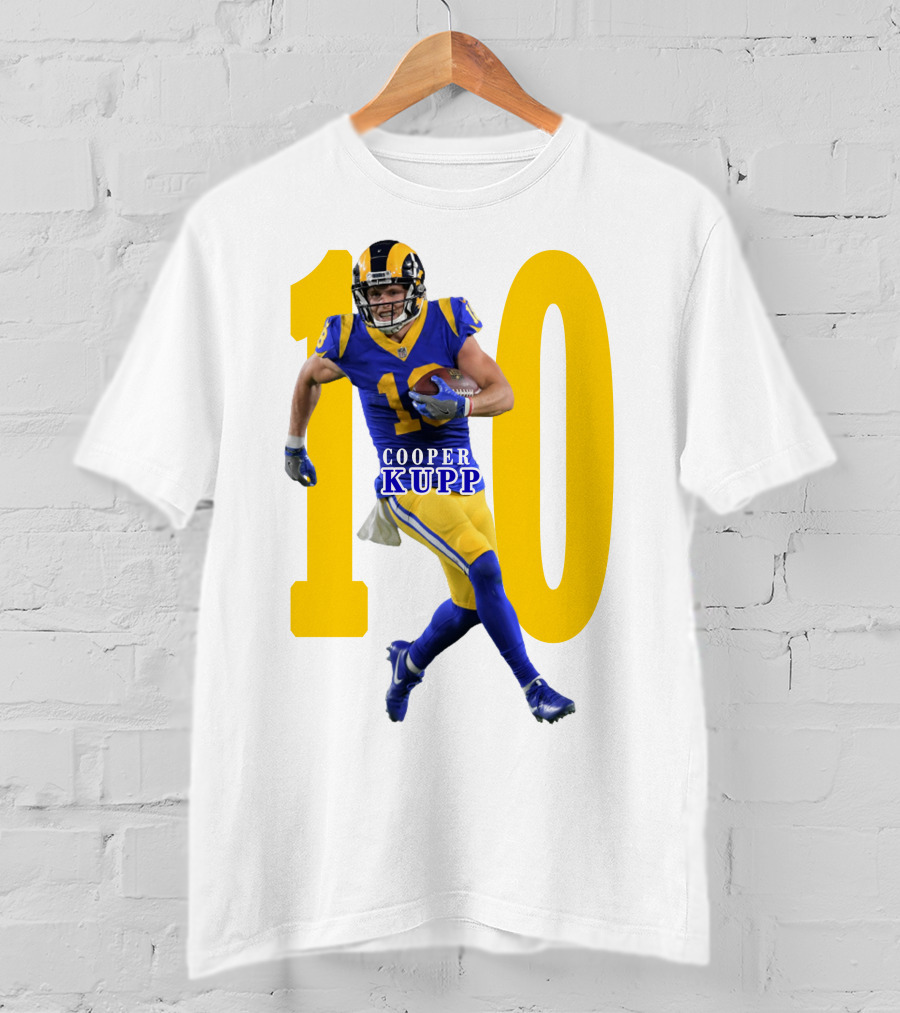 Cooper Kupp NFL Number 10 Action Rams Football T-Shirt