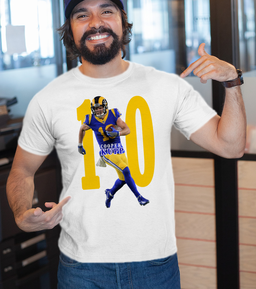 Cooper Kupp NFL Number 10 Action Rams Football T-Shirt