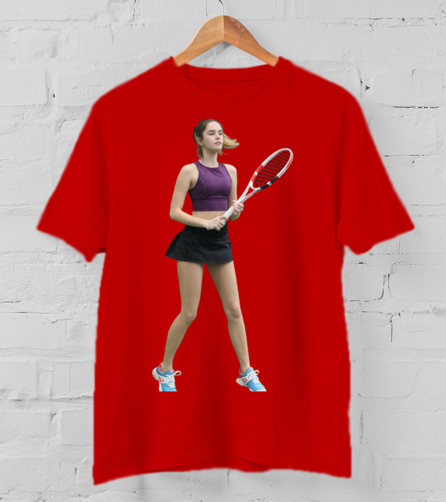 Mackenzie Raine Tennis Player With Racket T-Shirt