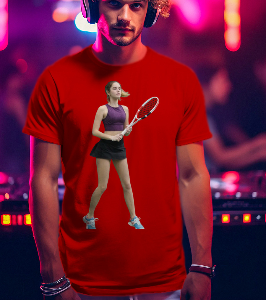 Mackenzie Raine Tennis Player With Racket T-Shirt