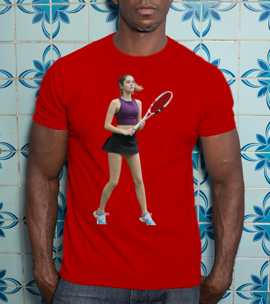 Mackenzie Raine Tennis Player With Racket T-Shirt