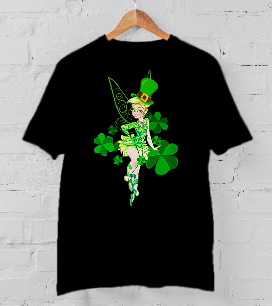 TKB Patrick's Day Fairy In Clover And Green Hat Attire T-Shirt