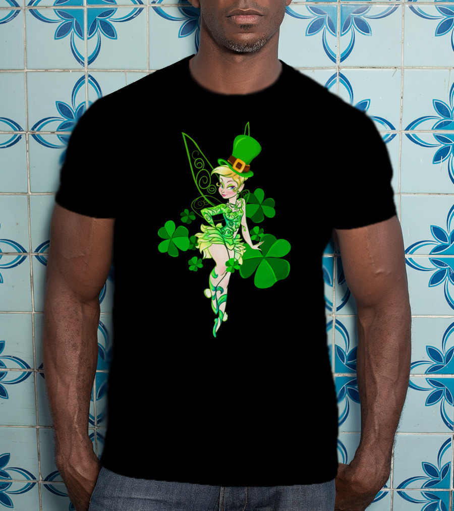 TKB Patrick's Day Fairy In Clover And Green Hat Attire T-Shirt