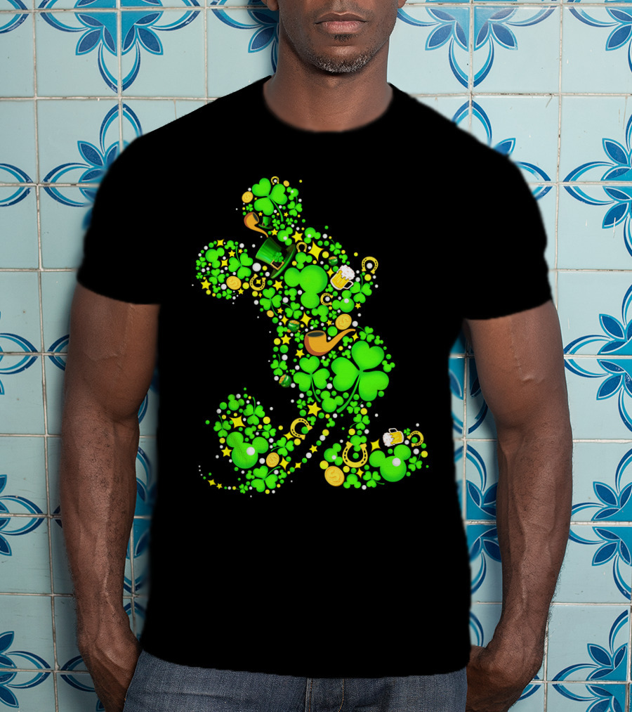 Clover MK Mickey Mouse St. Patrick's Day Lucky Icon Assembly T-Shirt