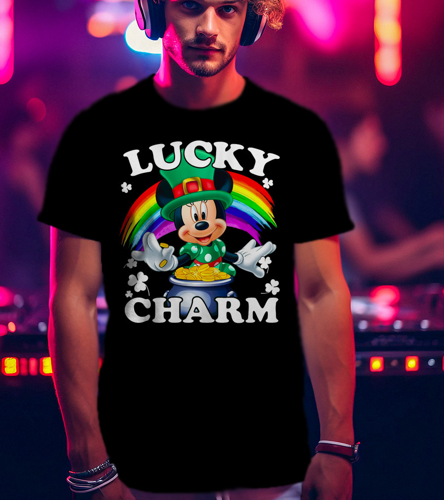 Lucky Charm Rainbow Mickey Pot Of Gold T-Shirt