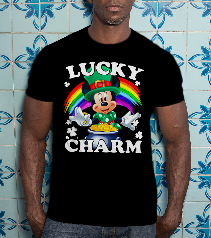 Lucky Charm Rainbow Mickey Pot Of Gold T-Shirt