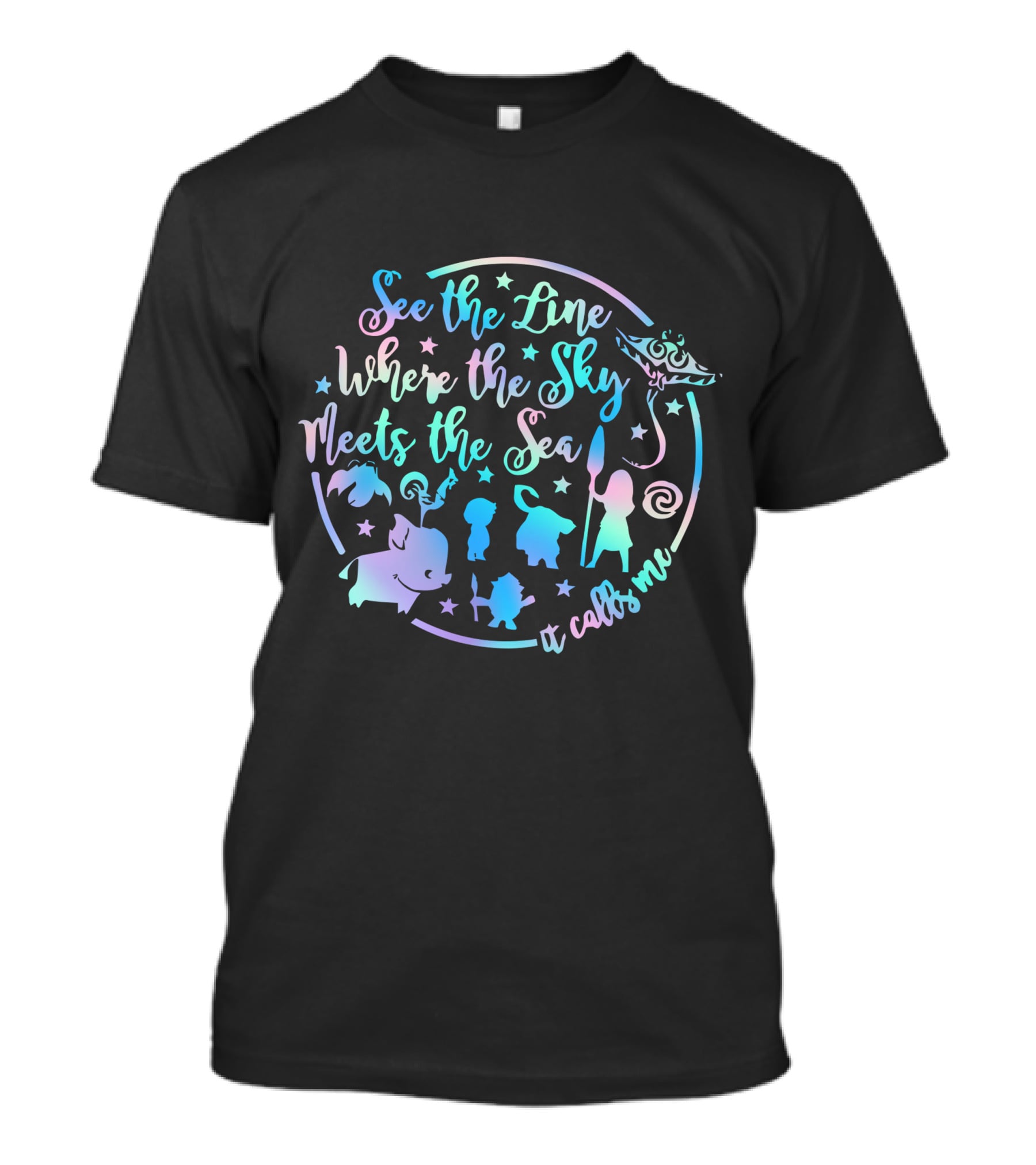 See The Line Where The Sky Meets The Sea It Calls Me Moana T-Shirt