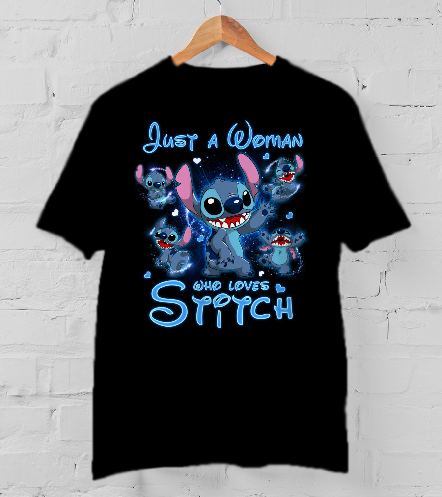 Just A Woman Who Loves Stitch T-Shirt