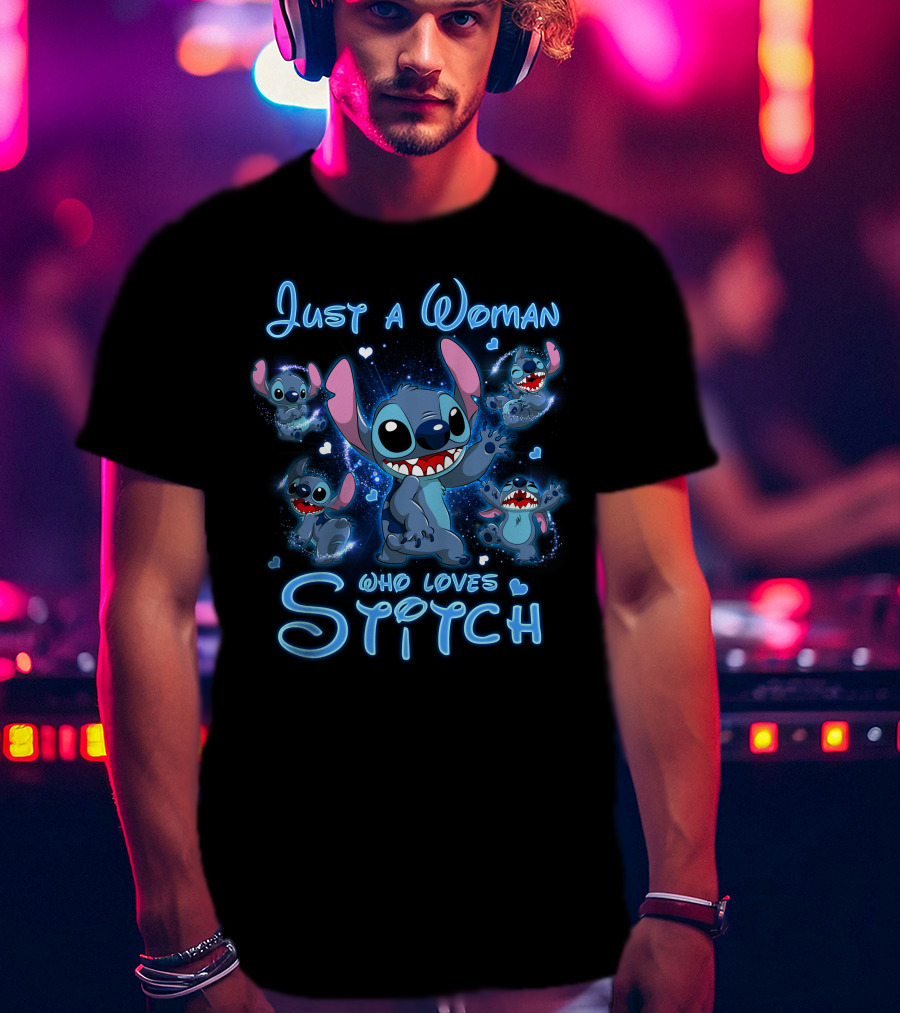 Just A Woman Who Loves Stitch T-Shirt