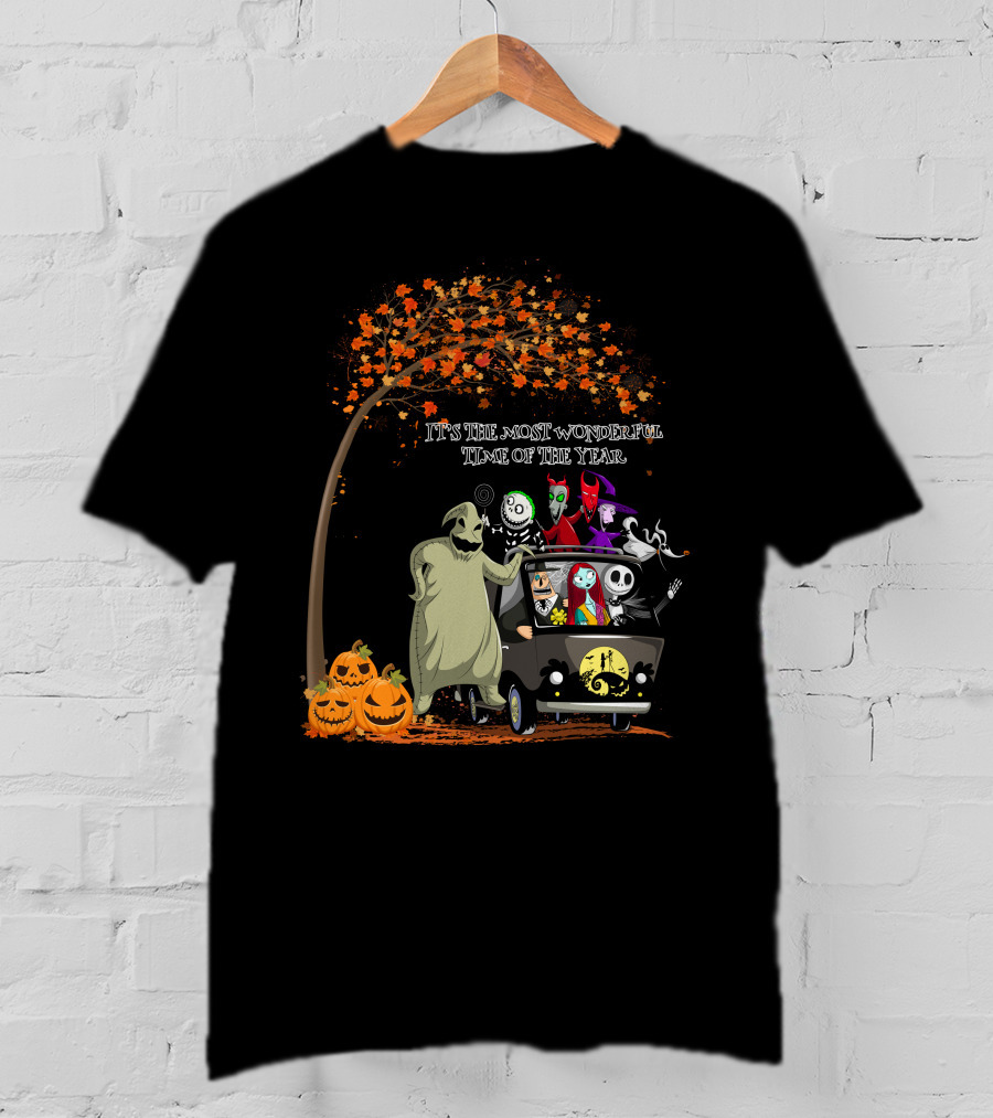 It's The Most Wonderful Time Of The Year Halloween Tree And Pumpkins T-Shirt