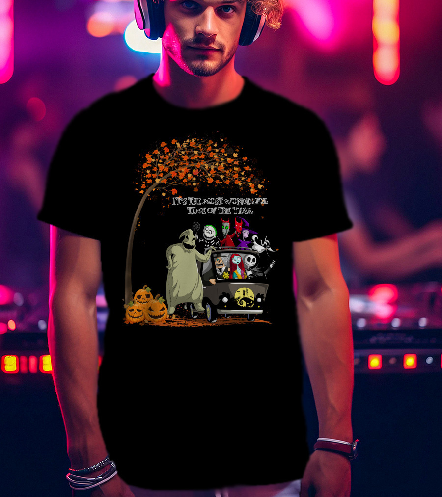 It's The Most Wonderful Time Of The Year Halloween Tree And Pumpkins T-Shirt