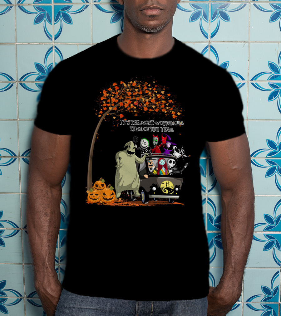 It's The Most Wonderful Time Of The Year Halloween Tree And Pumpkins T-Shirt