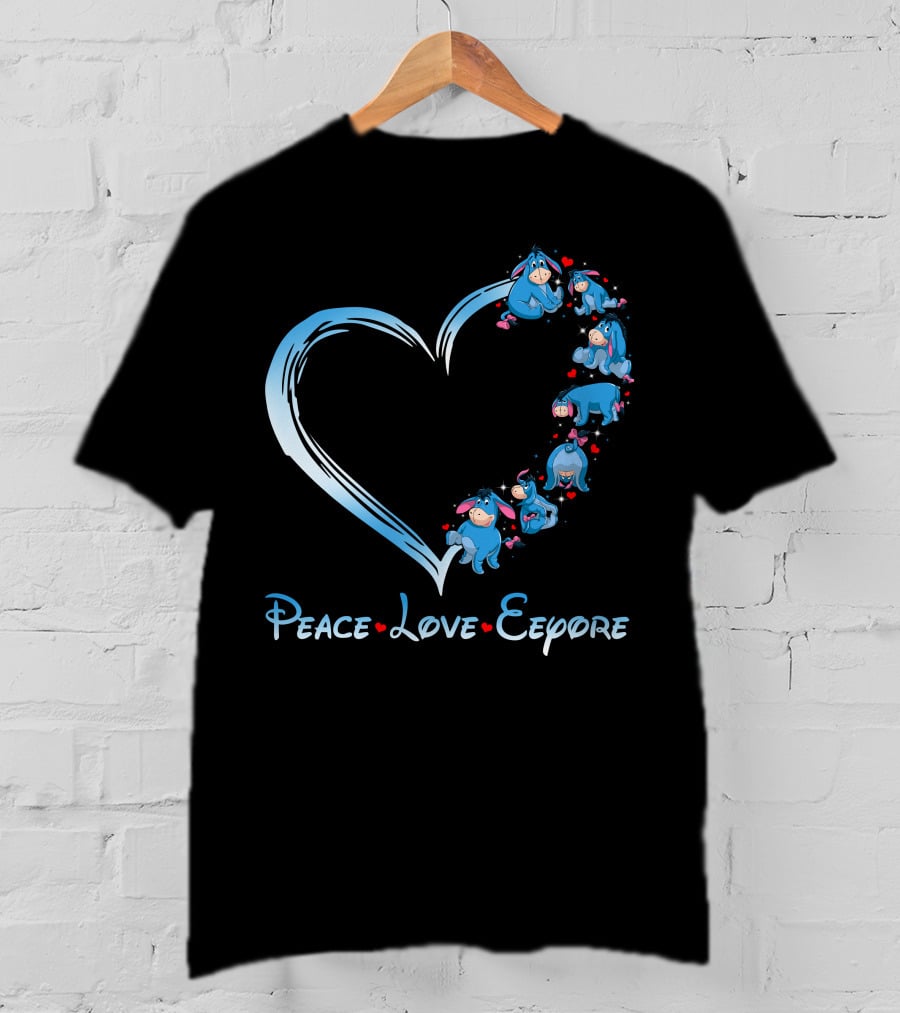 Peace Love Eeyore Heart T-Shirt