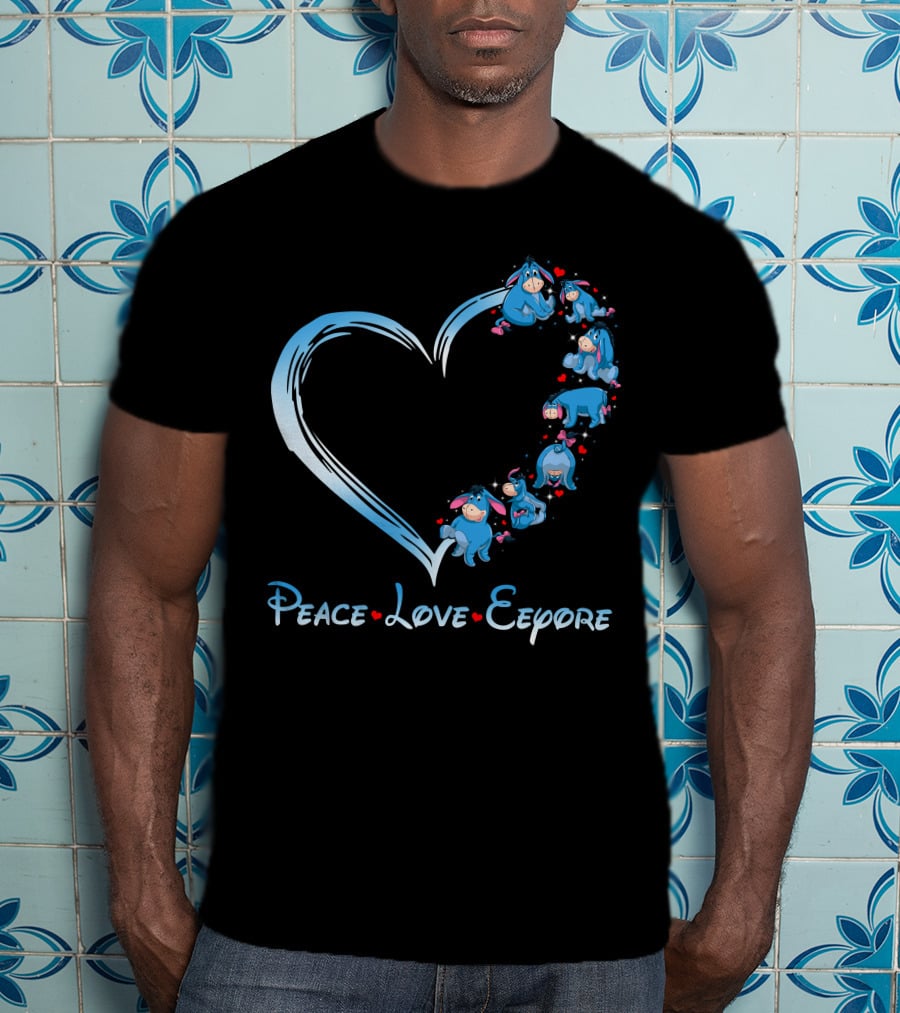 Peace Love Eeyore Heart T-Shirt