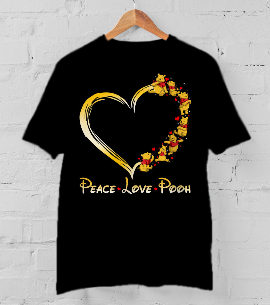 Peace Love Pooh Heart T-Shirt