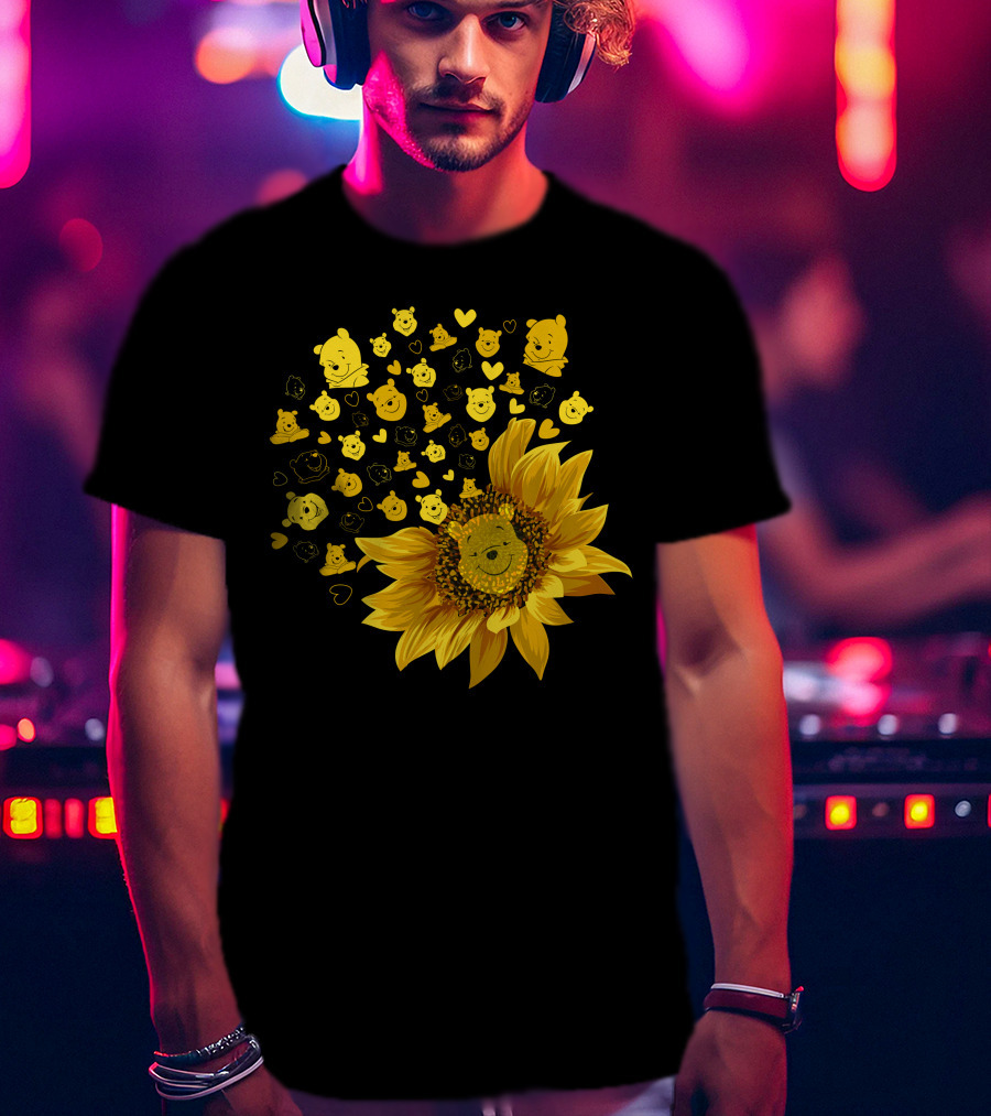 Pooh Sunflower Faces T-Shirt