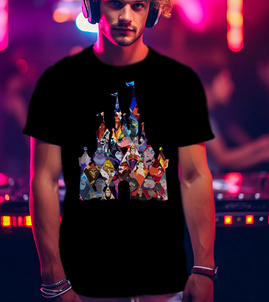 Disney Villains Castle Silhouette Collection T-Shirt