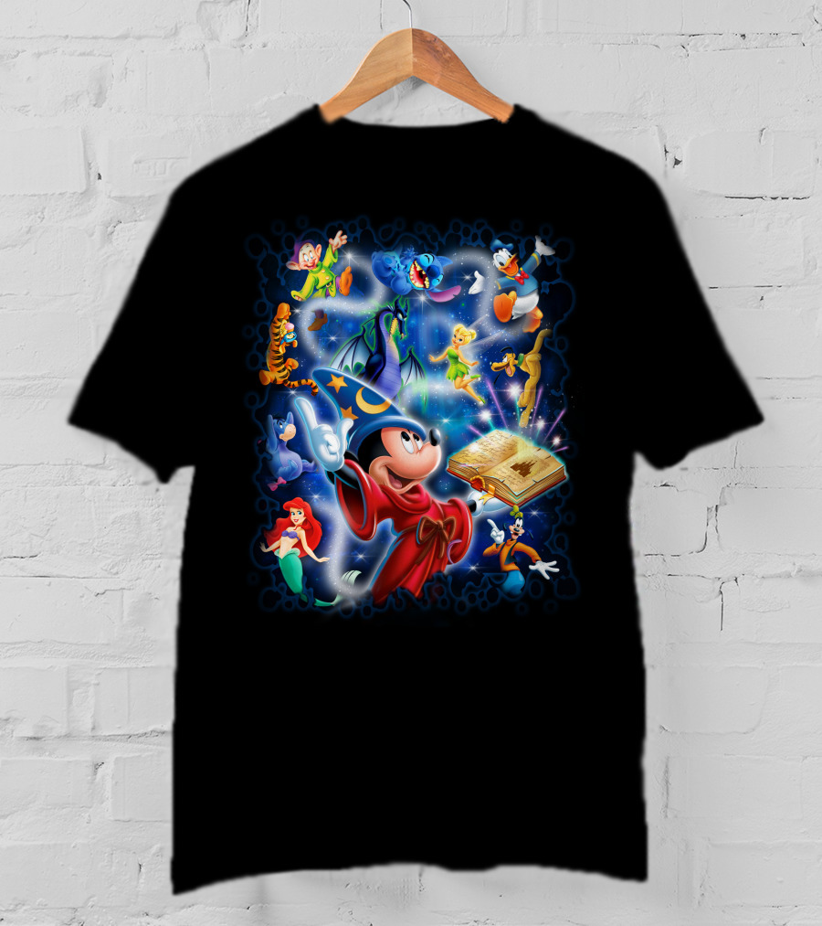 Fantasia Magic Adventure Mickey Sorcerer's Apprentice Disney Characters T-Shirt