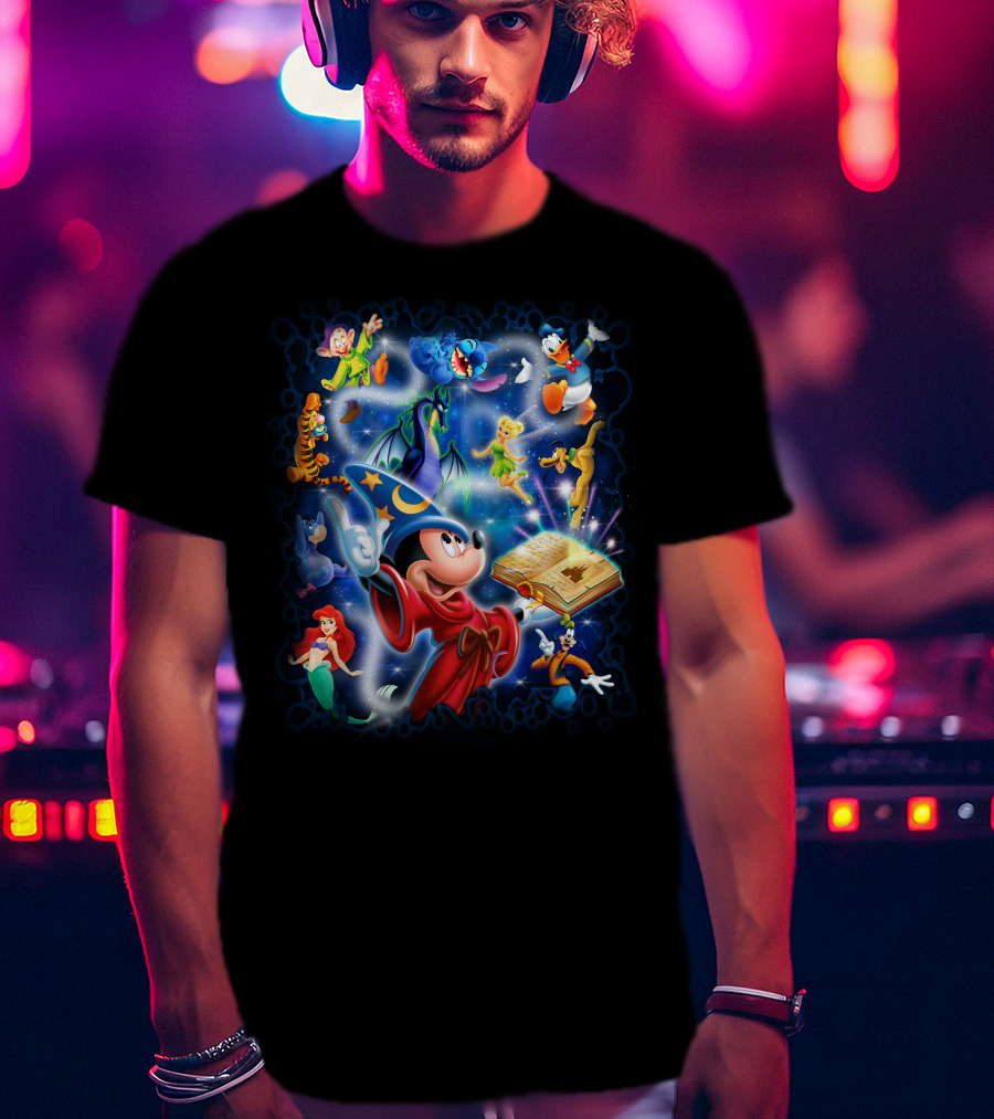 Fantasia Magic Adventure Mickey Sorcerer's Apprentice Disney Characters T-Shirt